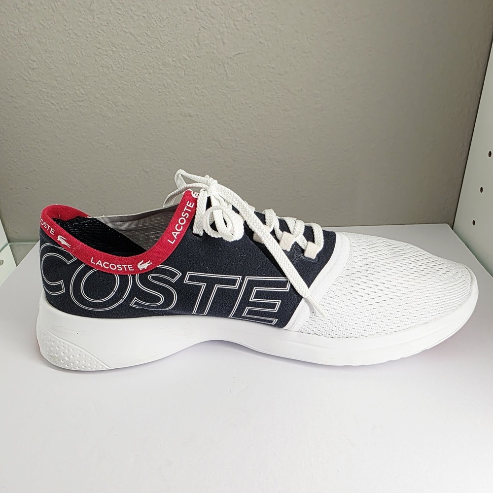 Lacoste Men Sneakers LT‎ FIT 119 White/Blue/Red 9.5 - Picture 6 of 11